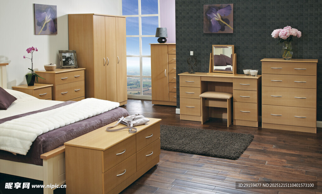 现代简约风格卧室家具组合