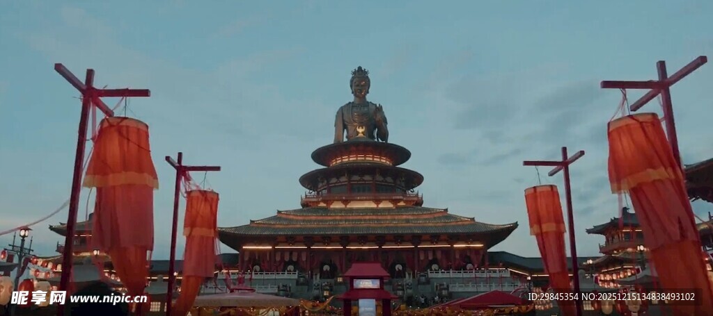 庄严寺庙建筑景观