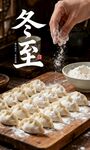 冬至包饺子场景