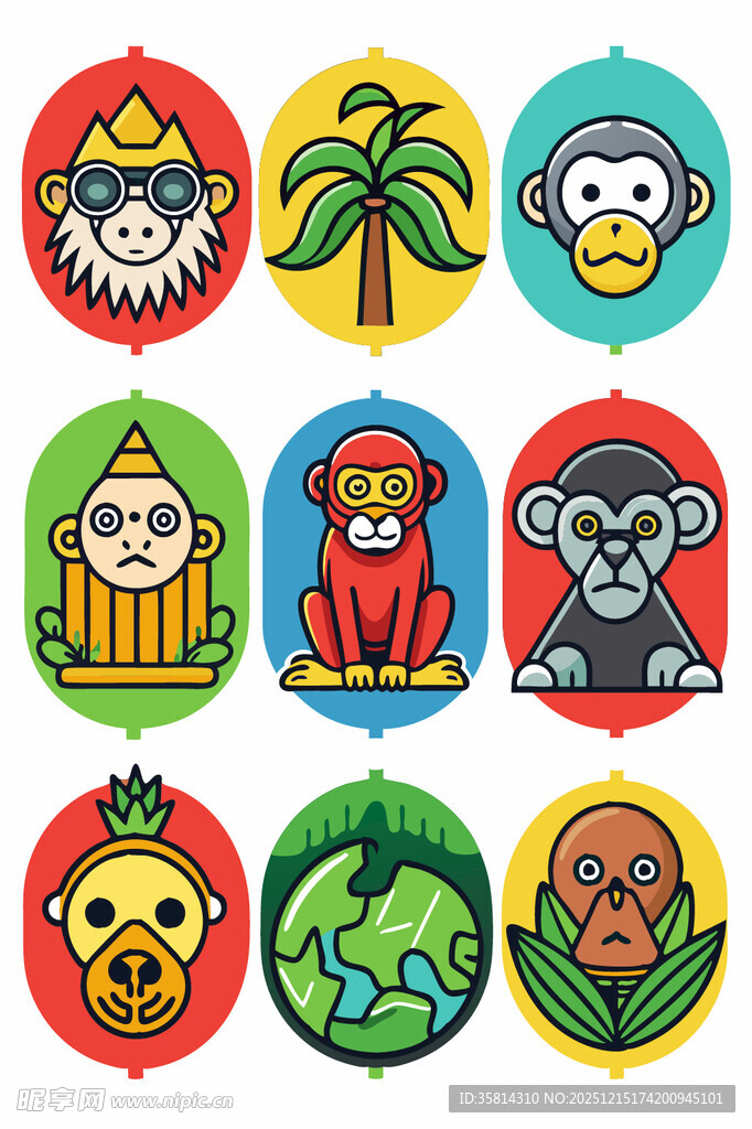 动物头像图标集合