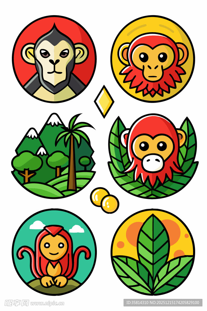 动物与自然主题图标集