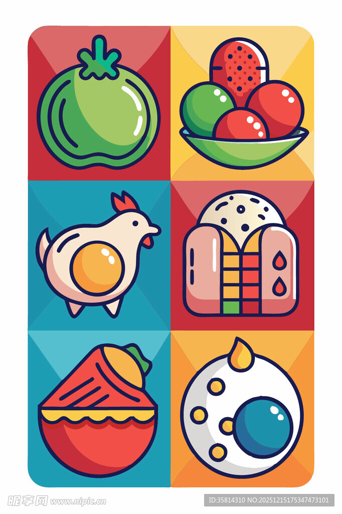 多彩食物拼图