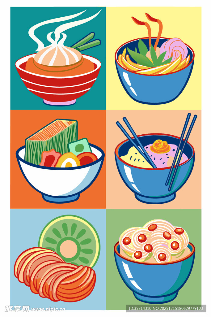 多彩亚洲美食拼盘