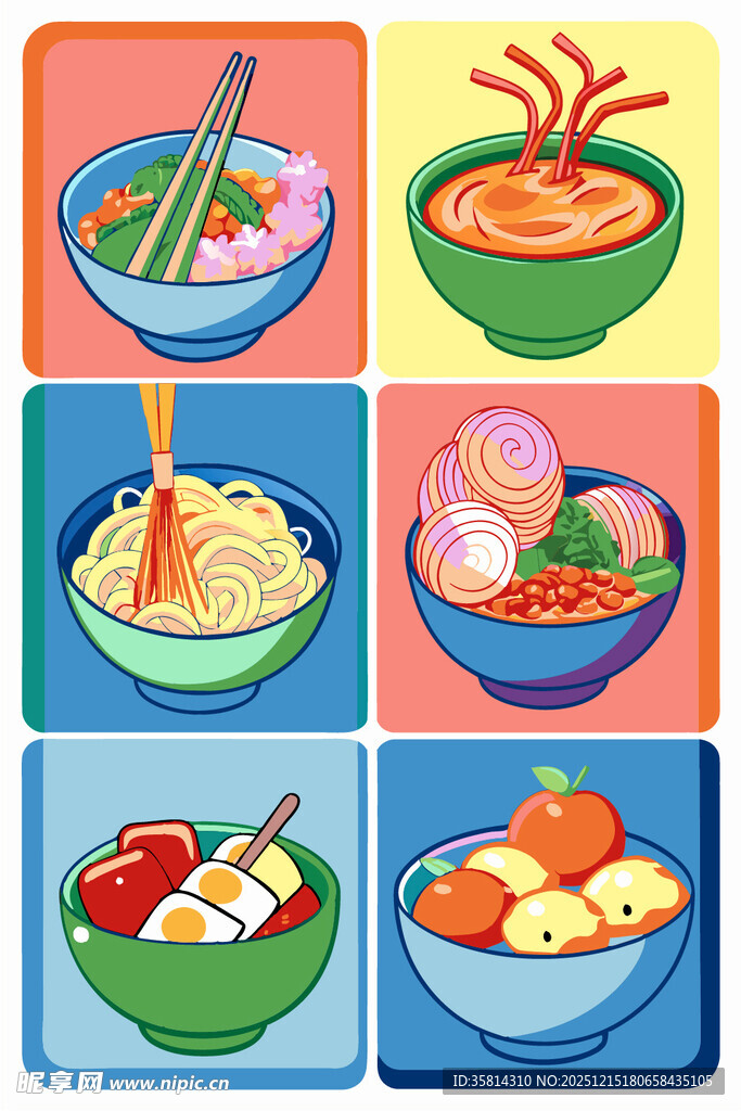 多彩美味面食组合