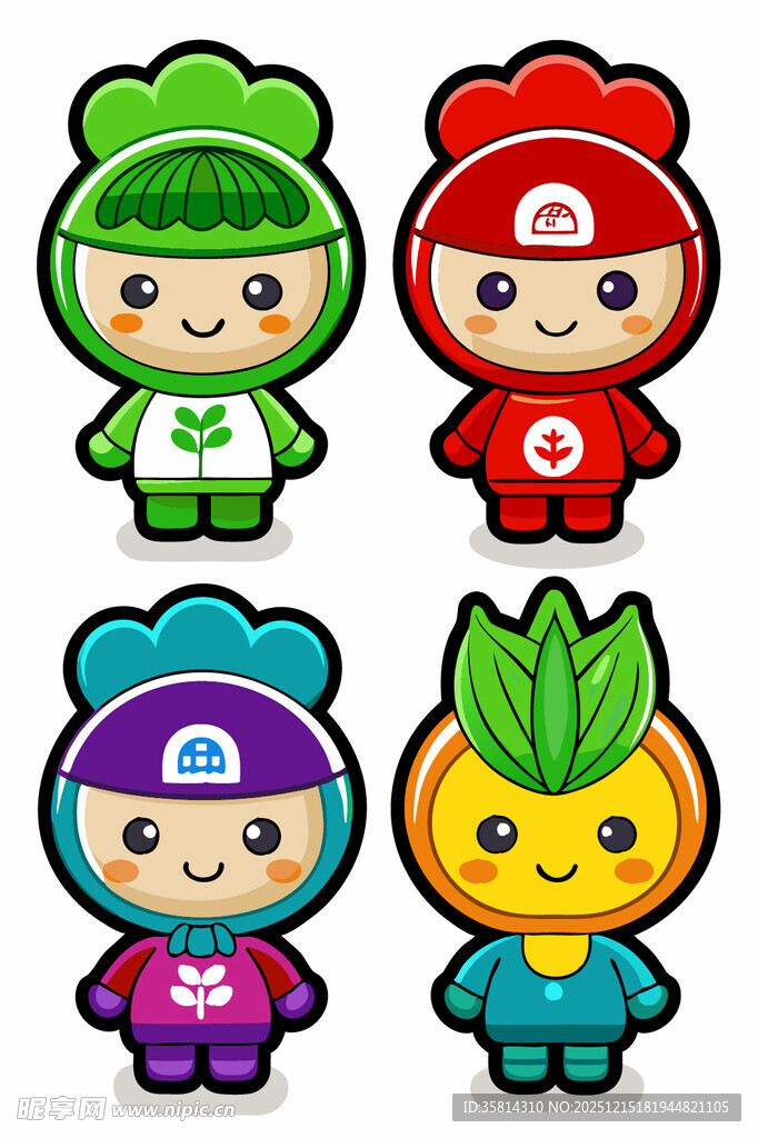 可爱卡通超级英雄角色