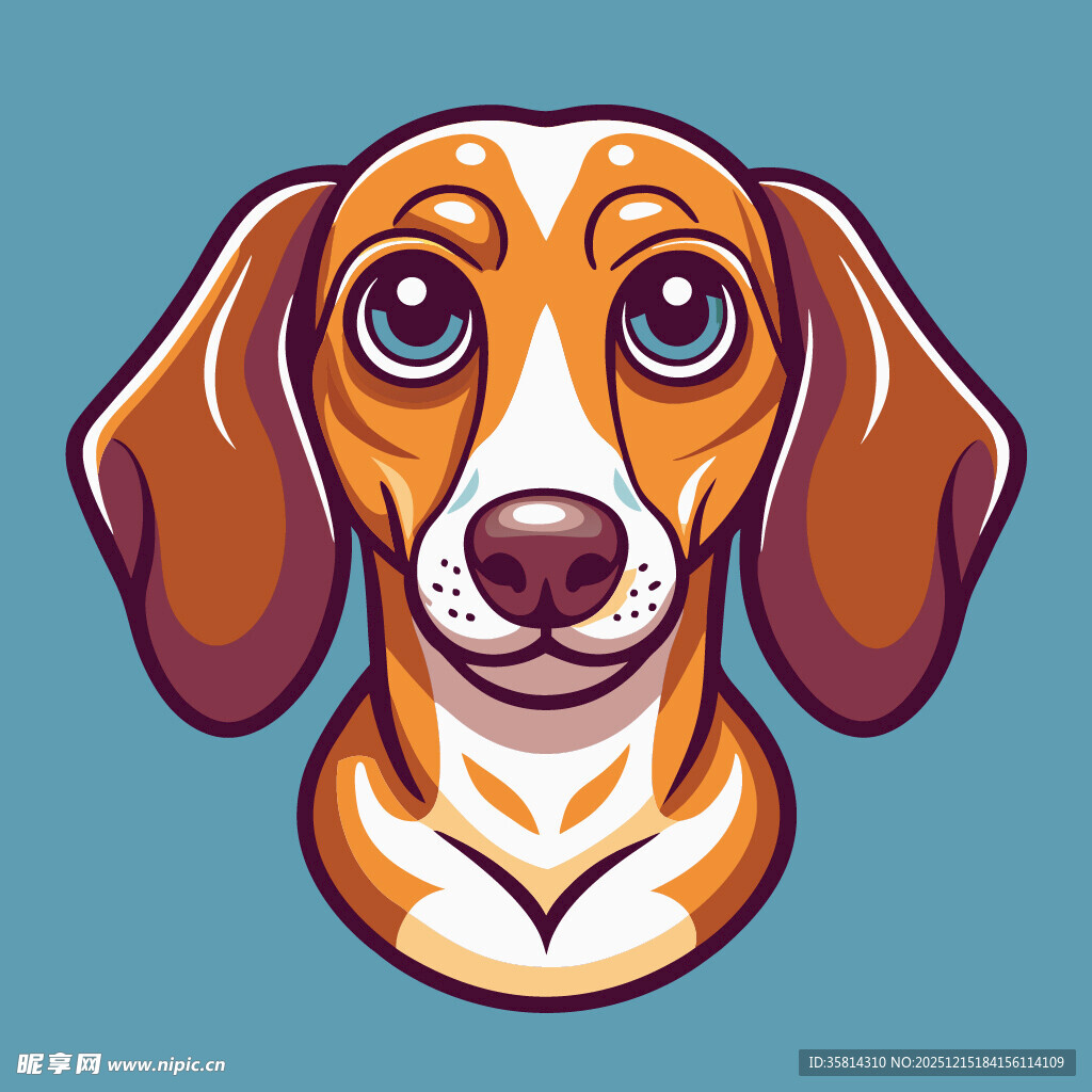 可爱巴吉度犬卡通头像