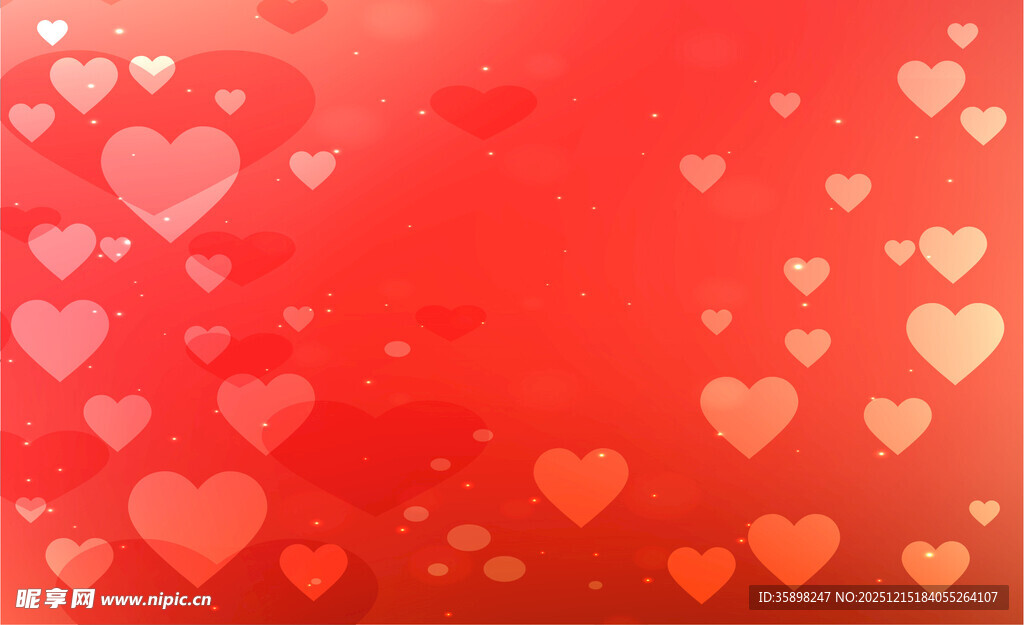 浪漫红心背景