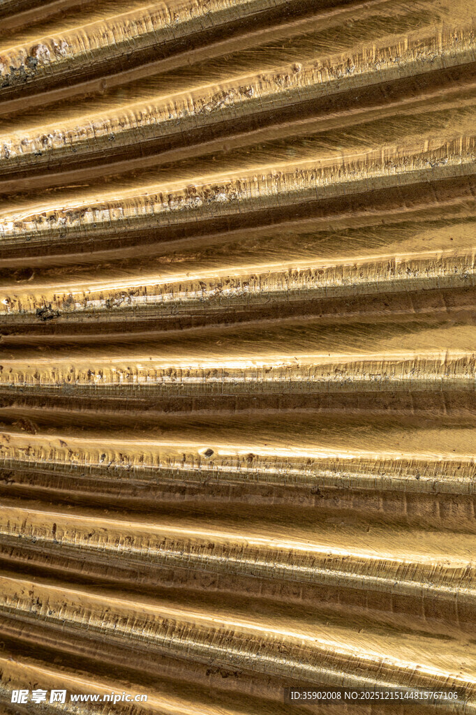 金色波纹金属质感纹理