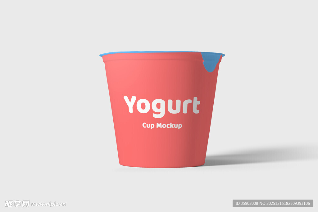 红色酸奶杯包装展示