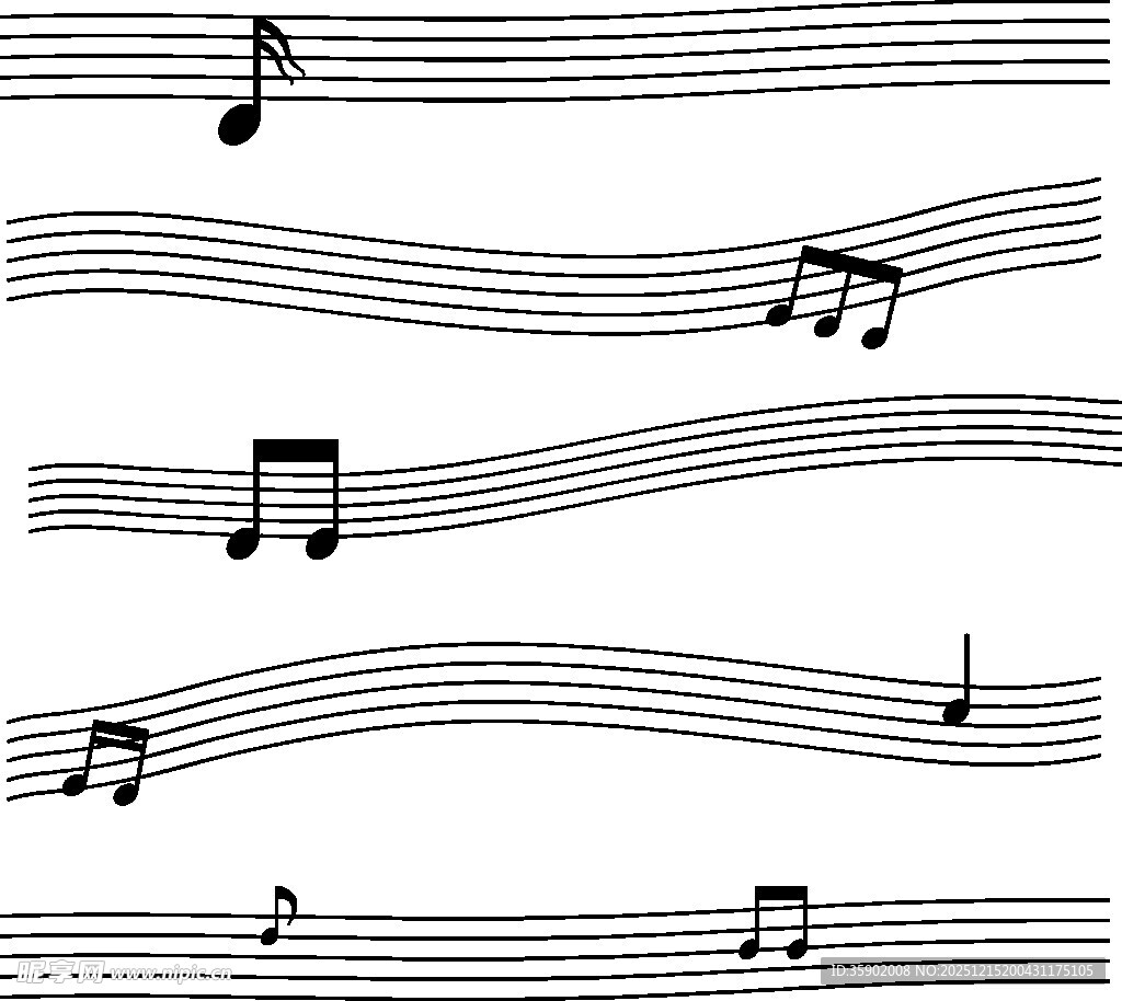 五线谱上的灵动音乐符号