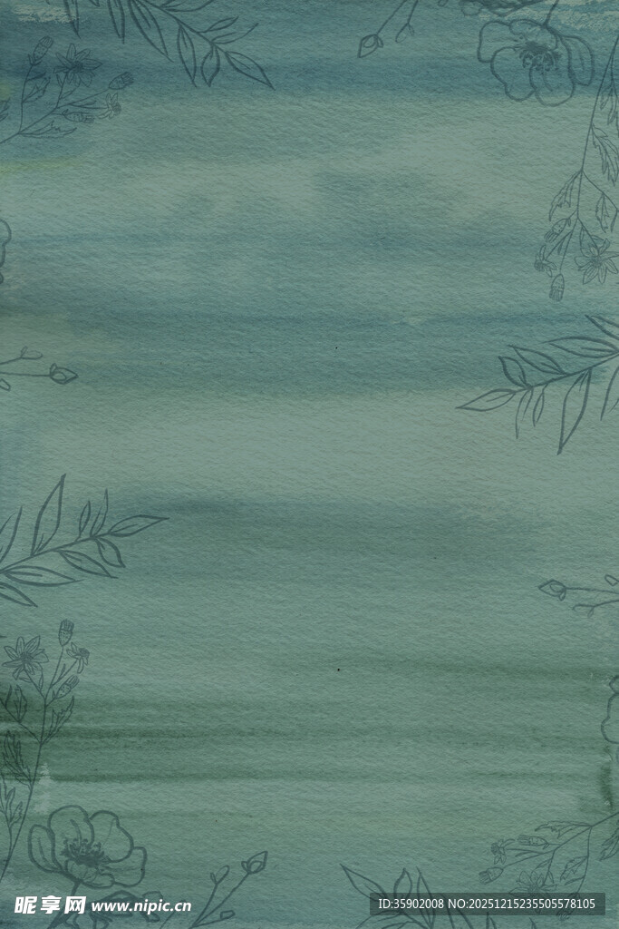 水墨风朦胧山水意境图