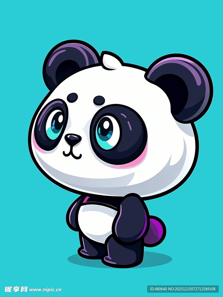 可爱卡通熊猫形象
