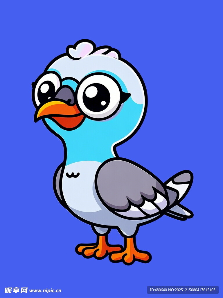 可爱卡通海鸥形象