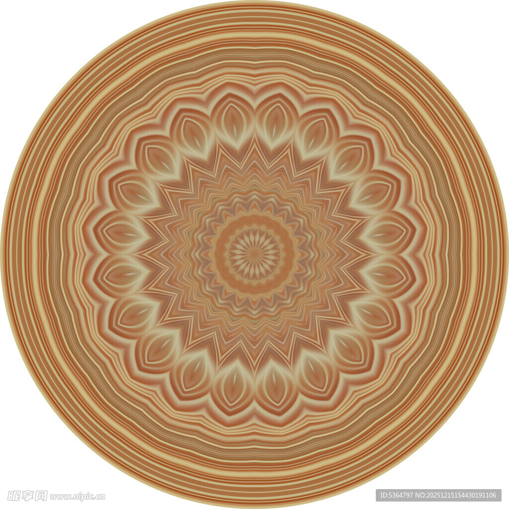 圆形精美花纹图案