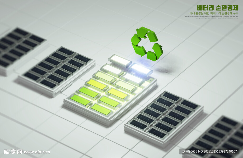 太阳能电池板与回收标志