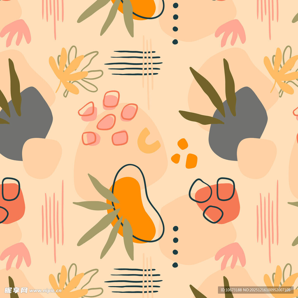 热带植物图案背景设计