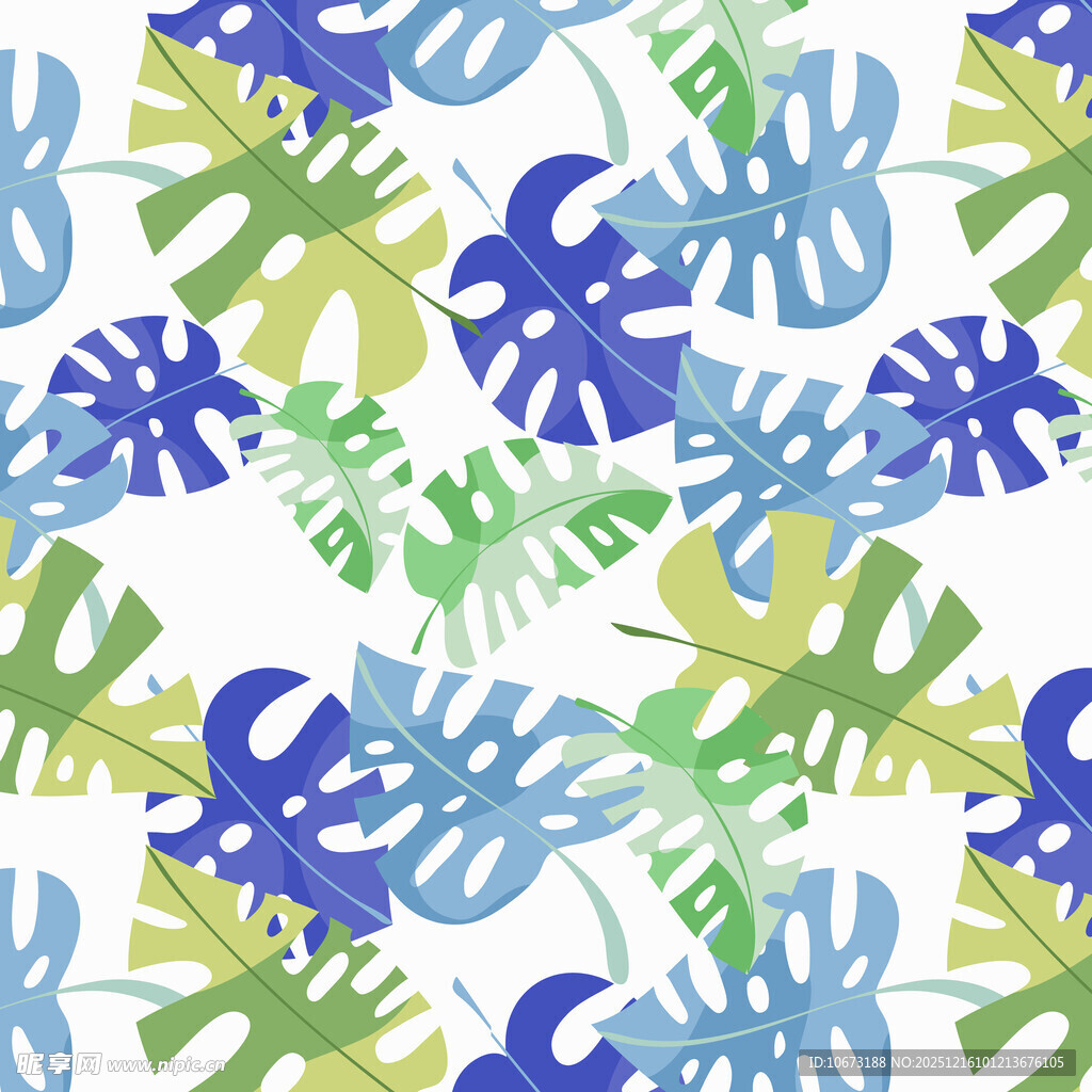 热带植物图案背景