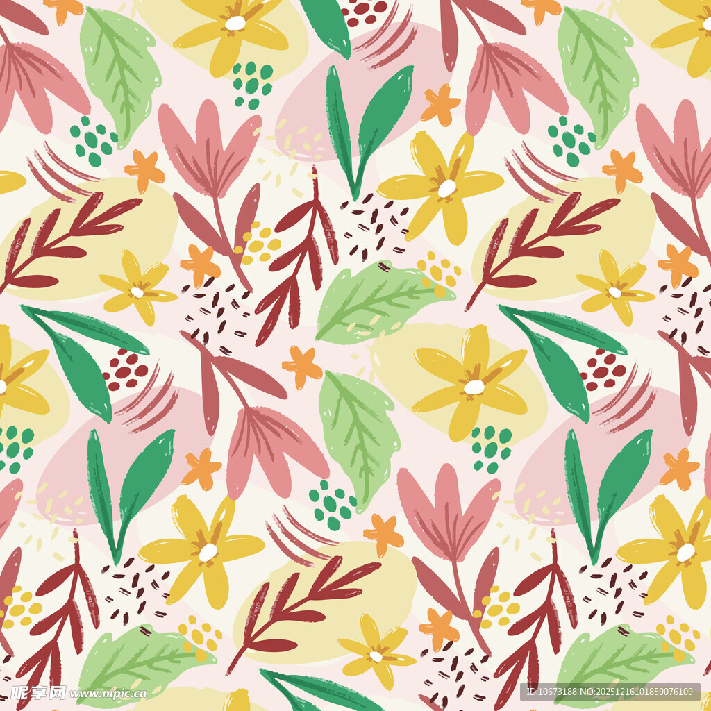 粉色花卉植物图案背景