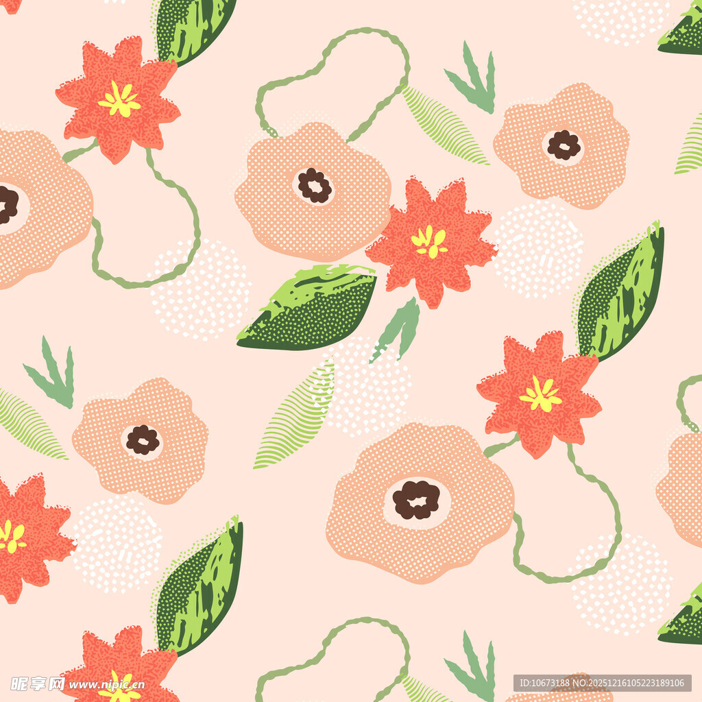 粉色花卉图案背景