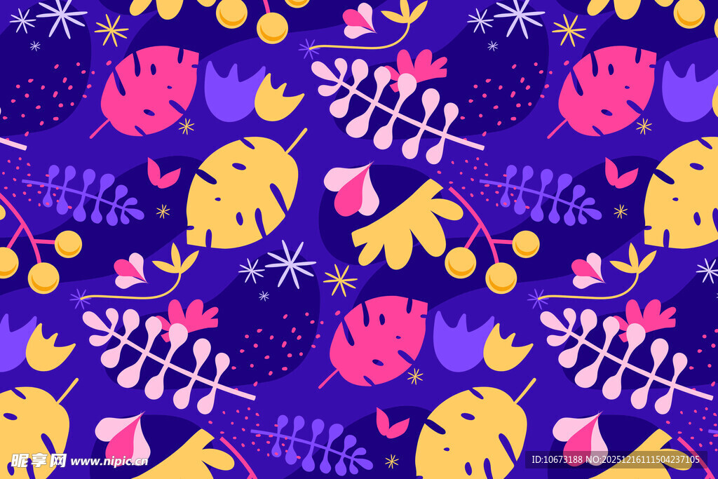 梦幻卡通风格节日图案背景