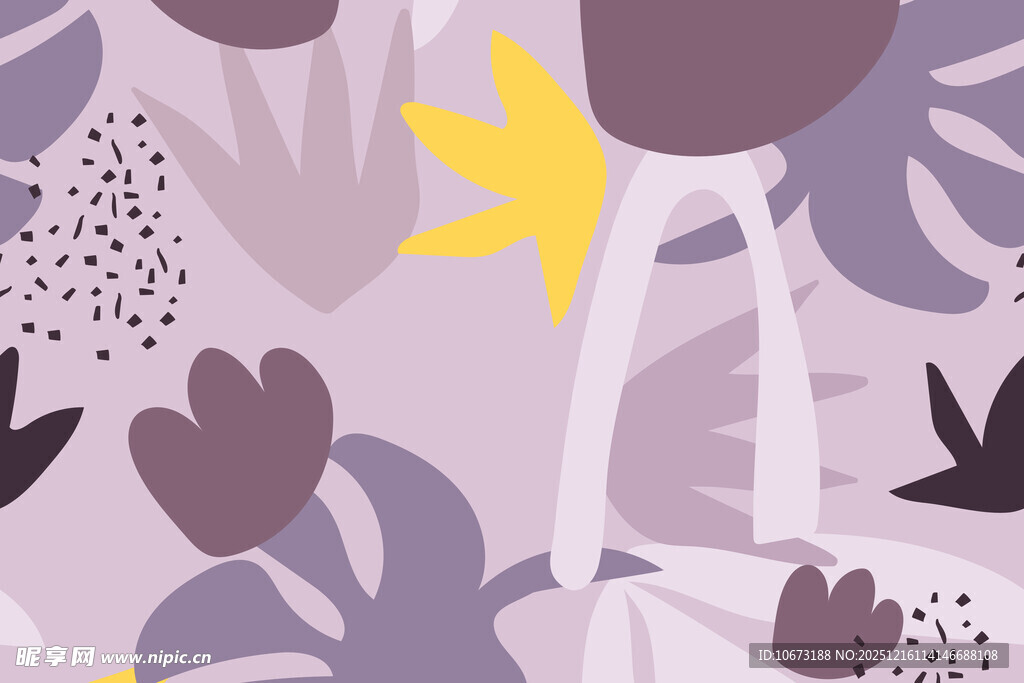 紫色系植物花卉图案背景