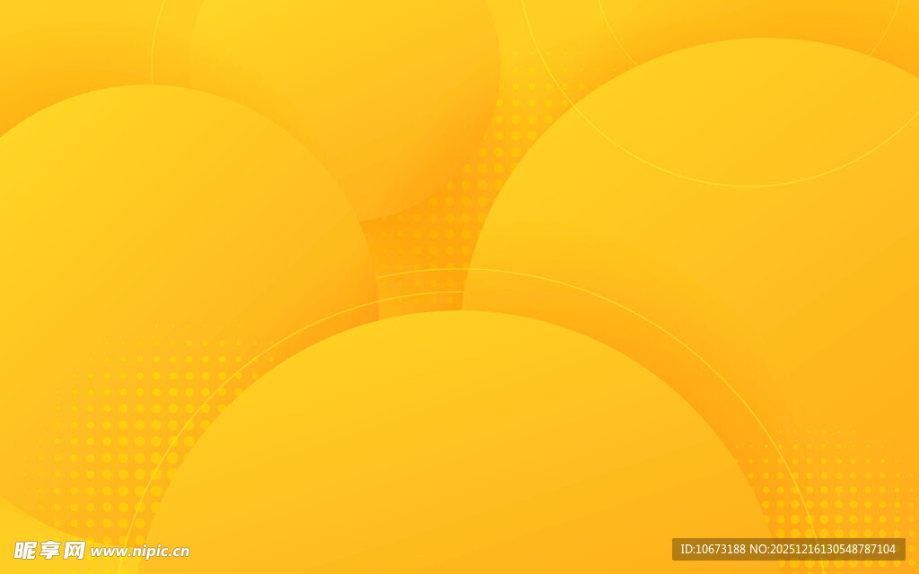 黄色圆形几何抽象背景图