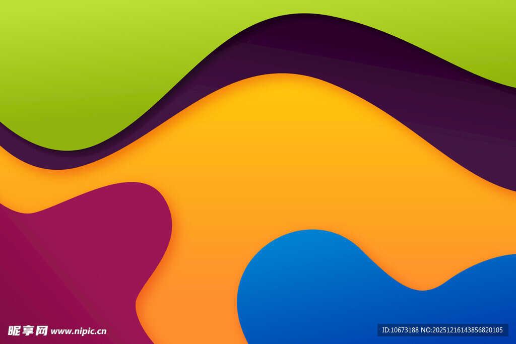 多彩几何形状抽象背景图