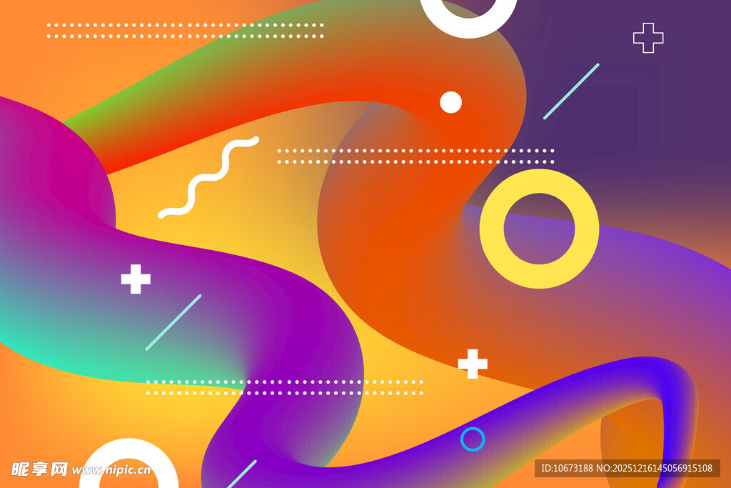 炫彩几何抽象艺术背景图