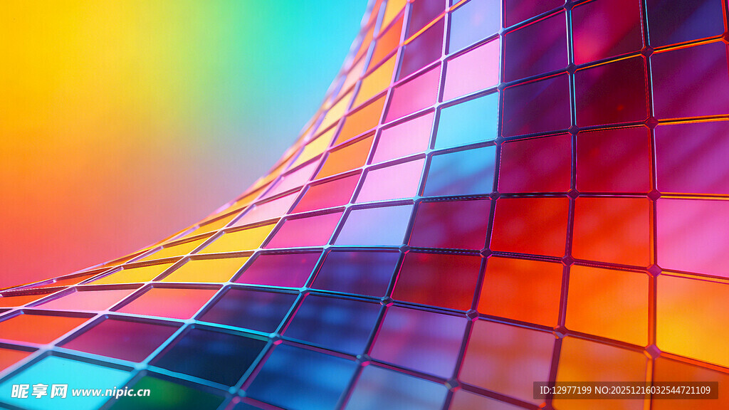 多彩几何曲面图案