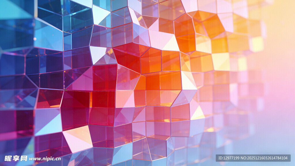 多彩几何抽象背景图案