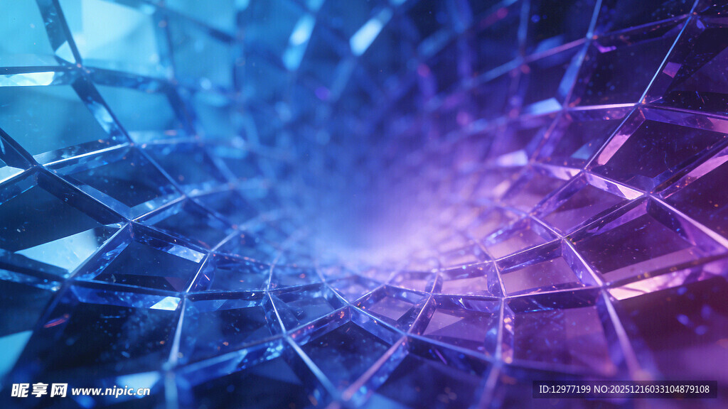 炫彩科技感几何线条背景