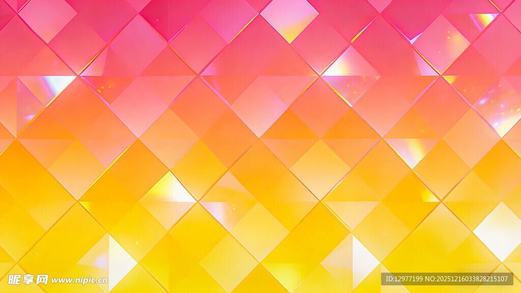 渐变菱形几何多彩背景图