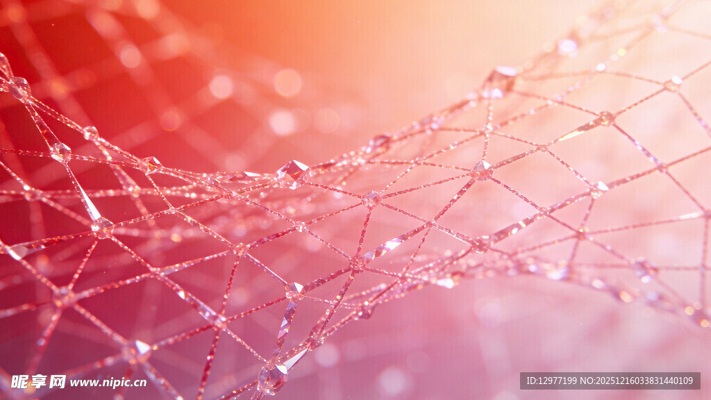 梦幻科技感网状线条背景