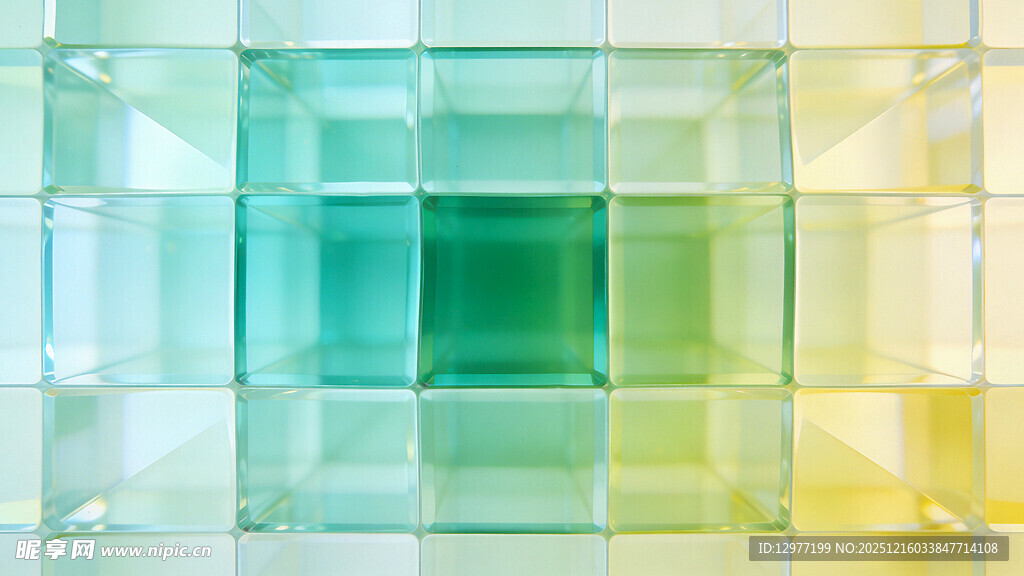 多彩渐变玻璃方块图案