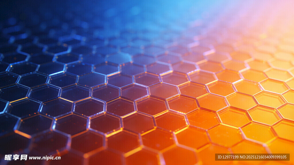 六边形渐变纹理背景图案