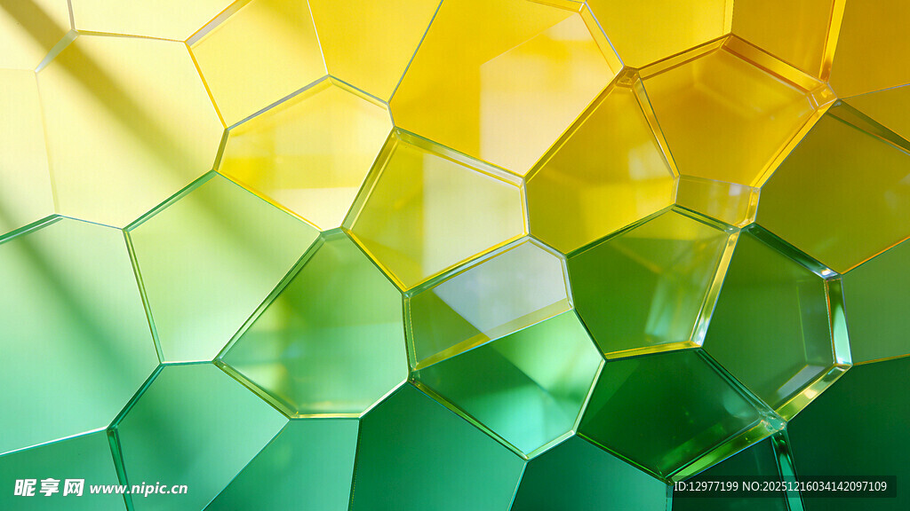 多彩六边形几何图案背景