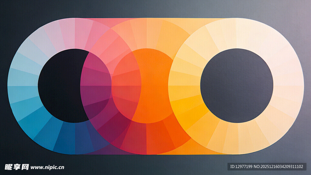 多彩环形图案设计