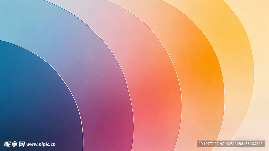 多彩渐变弧形背景图案