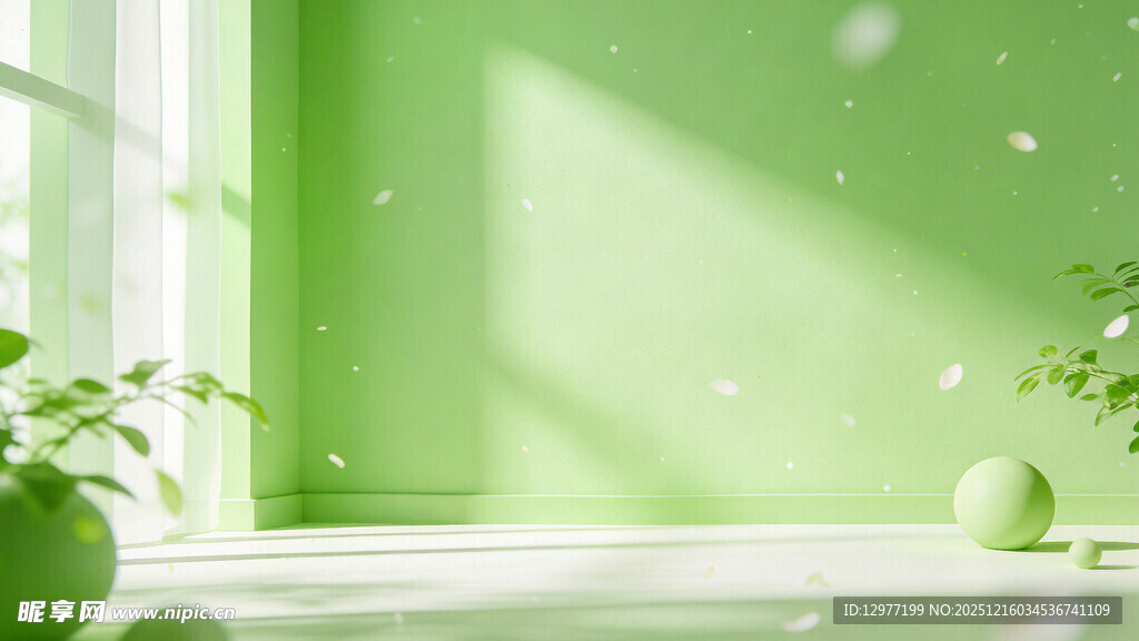 清新绿植装点的室内角落