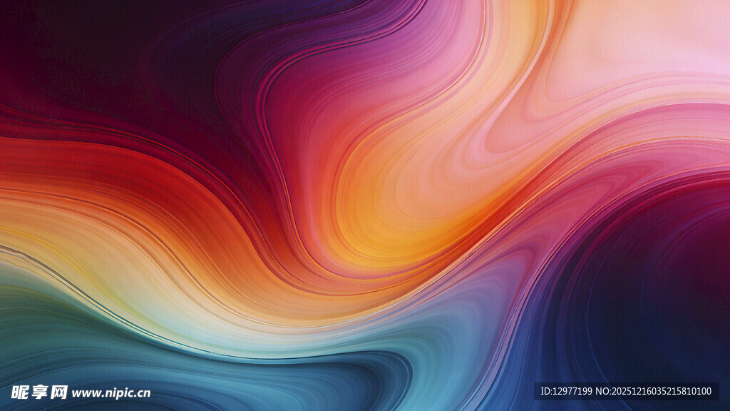 绚丽多彩流体艺术背景