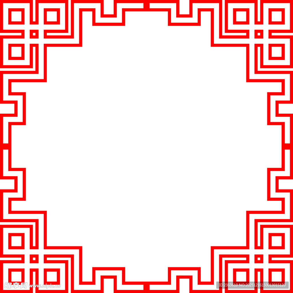 中式红框图案