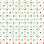 清新花卉几何图案背景