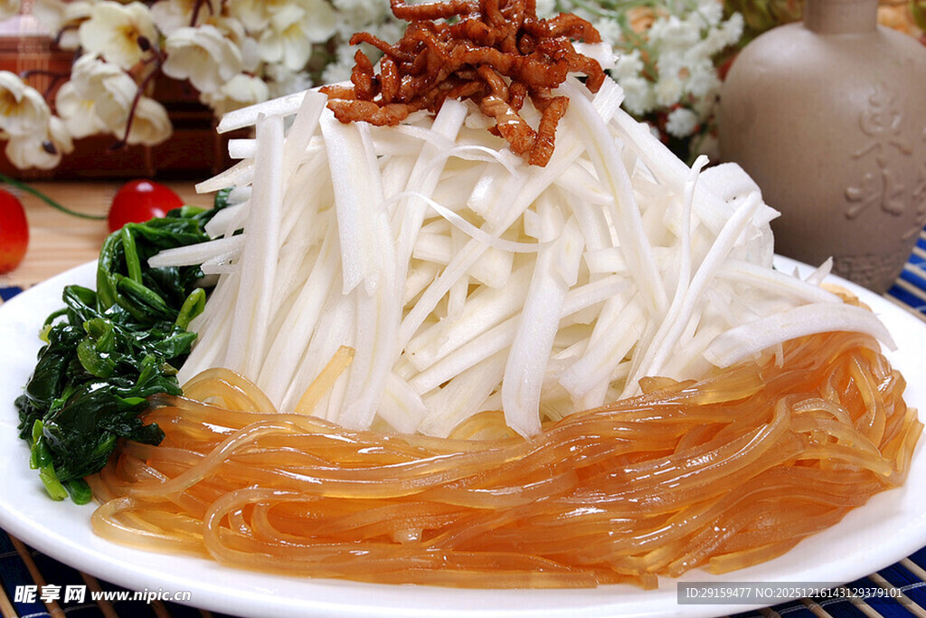 凉拌粉丝金针菇