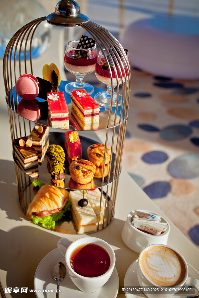 精致鸟笼下午茶点心组合