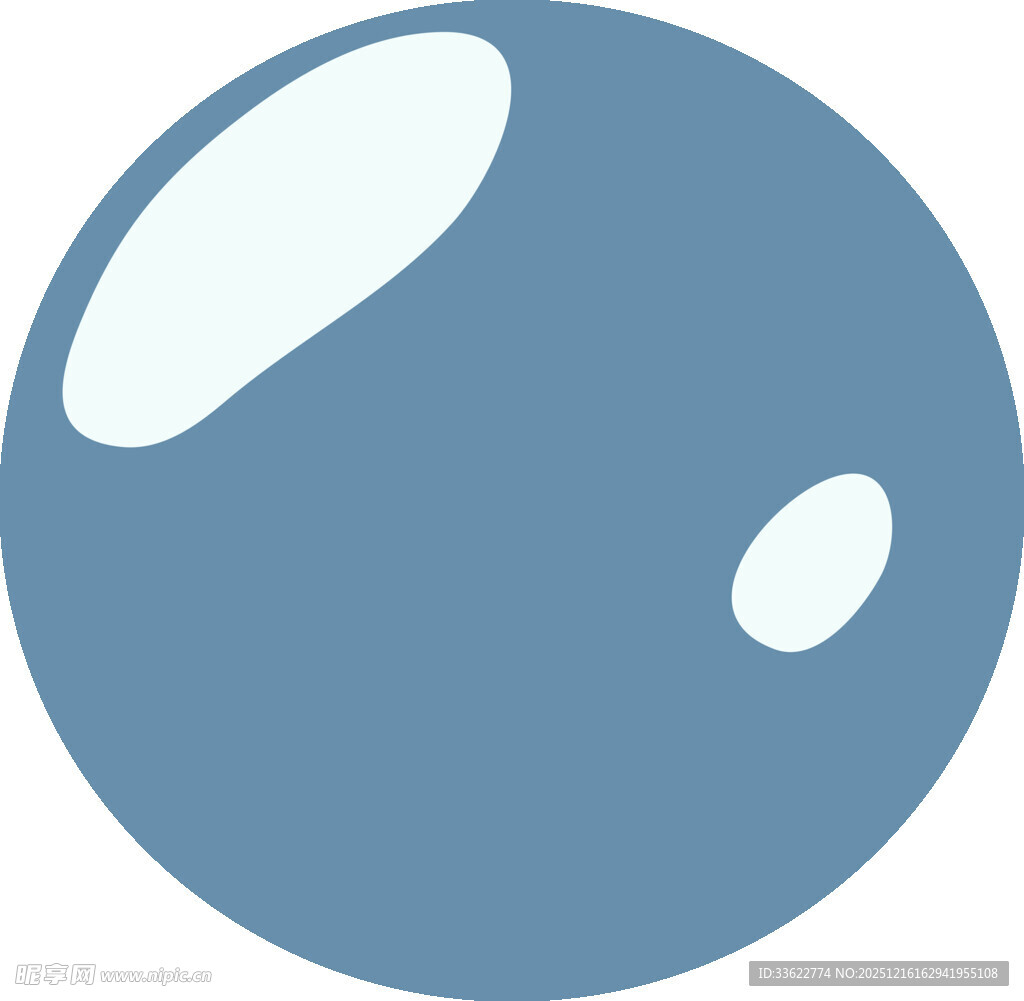 蓝色卡通圆球图标