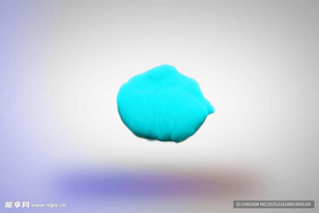 悬浮的蓝绿色球体