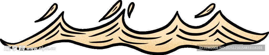 简约波浪图案设计元素