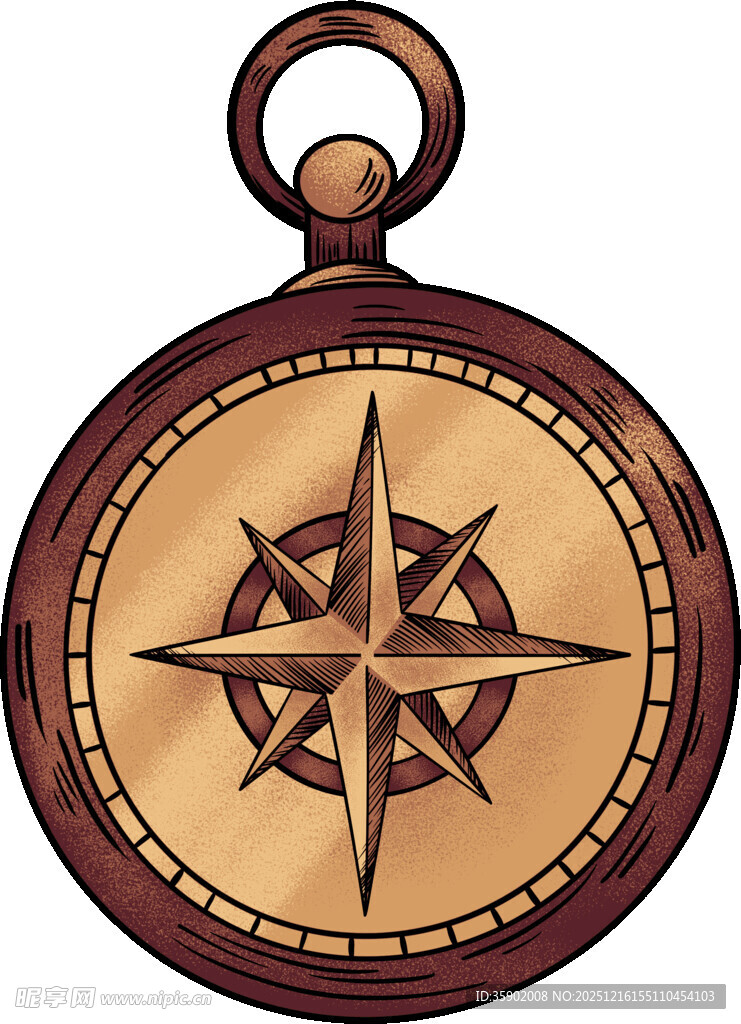 复古风格航海指南针