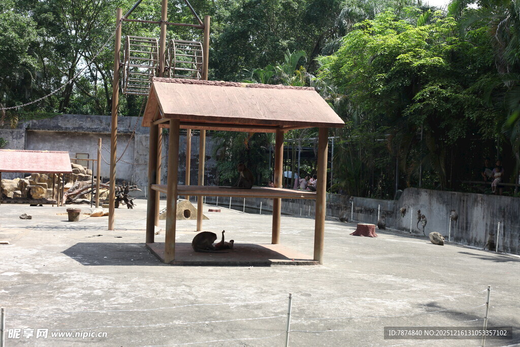 户外木质凉亭施工现场