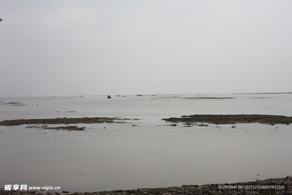 海边浅滩景象